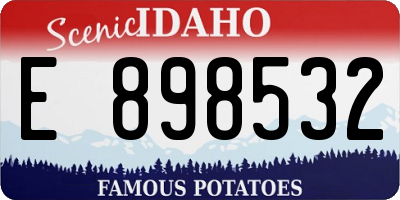 ID license plate E898532