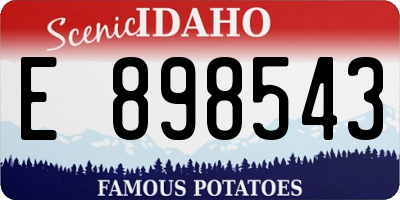 ID license plate E898543