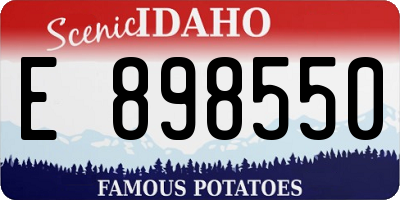 ID license plate E898550