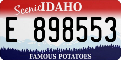 ID license plate E898553