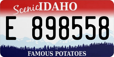 ID license plate E898558