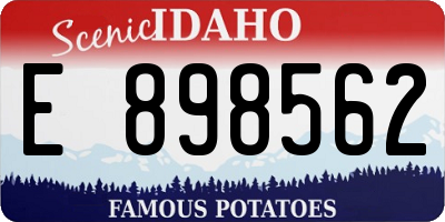 ID license plate E898562