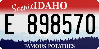 ID license plate E898570