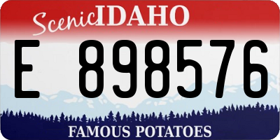 ID license plate E898576