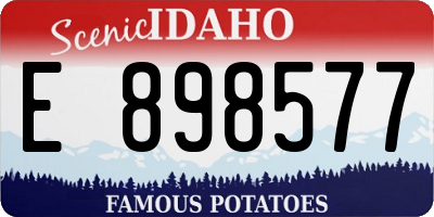 ID license plate E898577