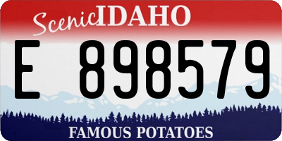 ID license plate E898579