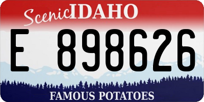 ID license plate E898626