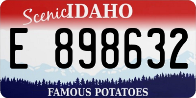 ID license plate E898632