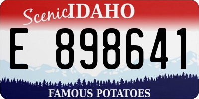 ID license plate E898641