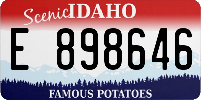 ID license plate E898646