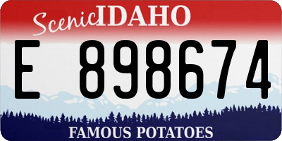 ID license plate E898674