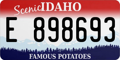 ID license plate E898693
