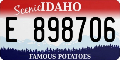ID license plate E898706