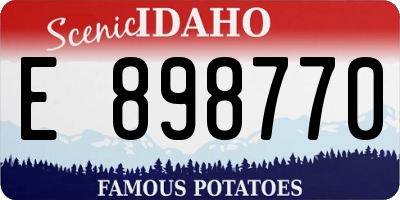 ID license plate E898770