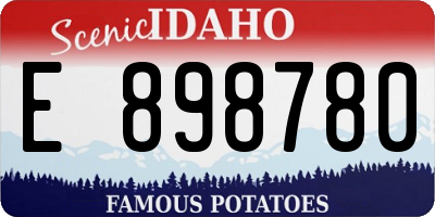 ID license plate E898780