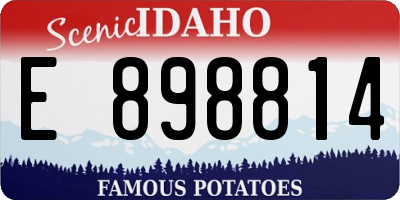 ID license plate E898814