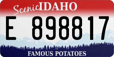 ID license plate E898817