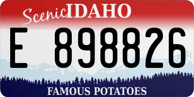ID license plate E898826
