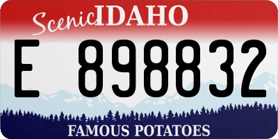 ID license plate E898832