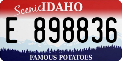 ID license plate E898836