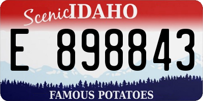 ID license plate E898843
