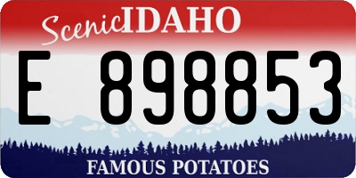 ID license plate E898853