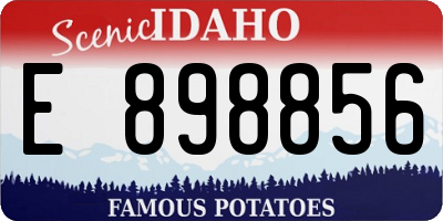 ID license plate E898856