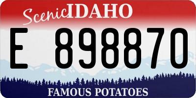 ID license plate E898870