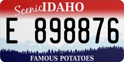 ID license plate E898876