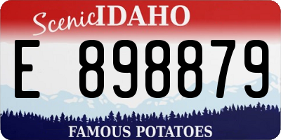 ID license plate E898879