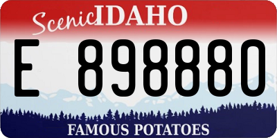 ID license plate E898880