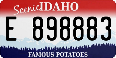 ID license plate E898883