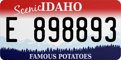 ID license plate E898893