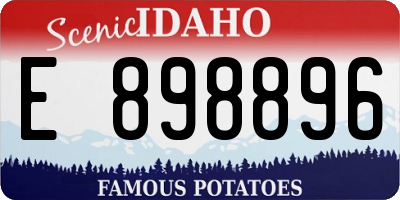 ID license plate E898896