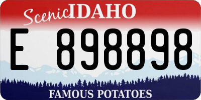 ID license plate E898898