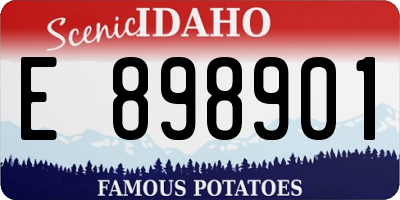 ID license plate E898901