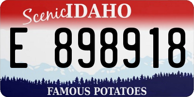 ID license plate E898918