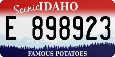 ID license plate E898923