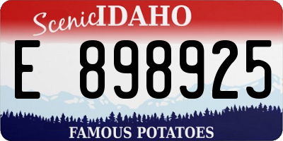 ID license plate E898925
