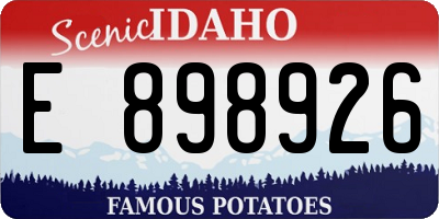 ID license plate E898926