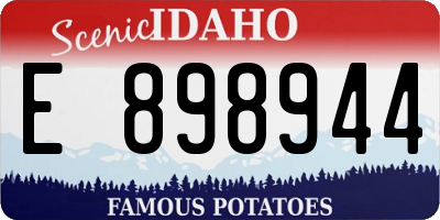 ID license plate E898944
