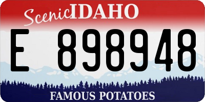 ID license plate E898948