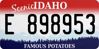 ID license plate E898953