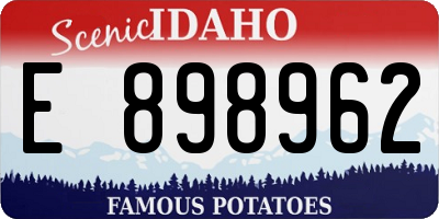 ID license plate E898962