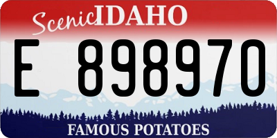 ID license plate E898970