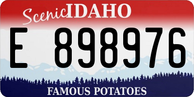 ID license plate E898976
