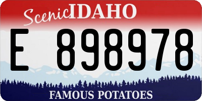ID license plate E898978