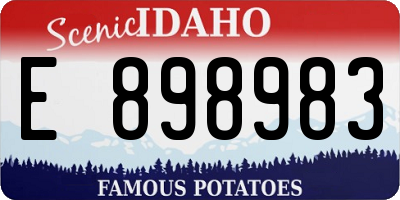 ID license plate E898983