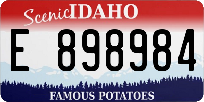 ID license plate E898984