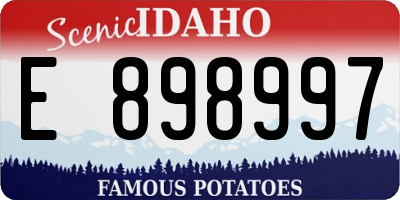 ID license plate E898997